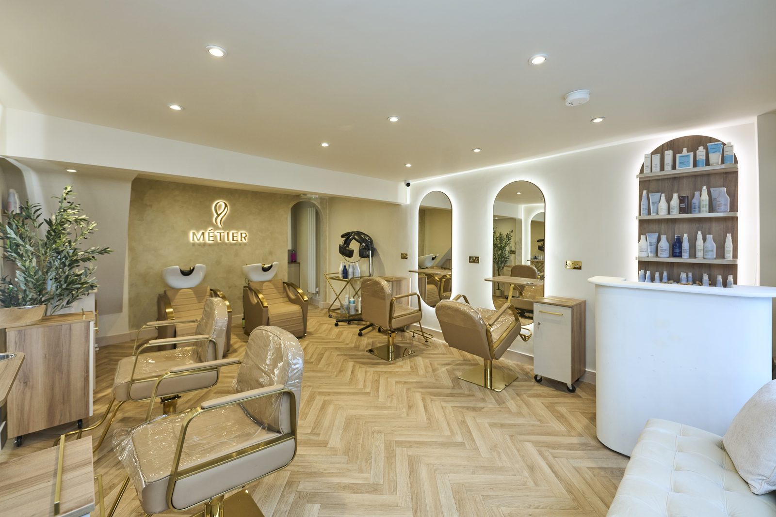 Preston Road, Standish — completed interior detail with feature lighting and shelving